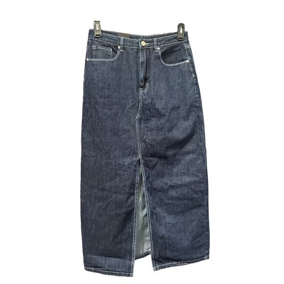 Blank nyc The Reade Crop indigo denim maxi skirts 29 NWT - Picture 1 of 6